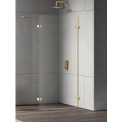 New Trendy Eventa Gold Shine stena sprchového kúta walk -in 140 cm zlatá lesklý/sklo priehľadné EXK-4857