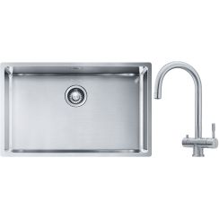 Súprava nerezový drez Franke Box 127.0453.658, kuchynská batéria Franke Eos 120.0179.979