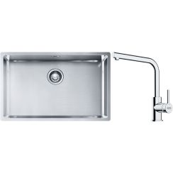 Súprava nerezový drez Franke Box 127.0453.658, kuchynská batéria Franke Lina 115.0693.230