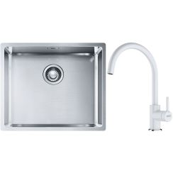 Súprava nerezový drez Franke Box 127.0453.656, kuchynská batéria Franke Lina 115.0626.024