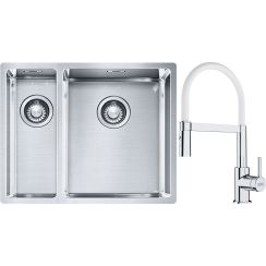 Súprava nerezový drez Franke Box 127.0369.916, kuchynská batéria Franke Lina 115.0626.088, 112.0545.792