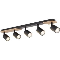 TK Lighting Cover stropné svietidlo 5x10 W čierna 5777