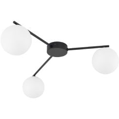 TK Lighting Elton stropné svietidlo 3x8 W čierna 10261