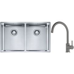 Súprava nerezový drez Franke Box 127.0370.188, kuchynská batéria Franke Lina 115.0626.022