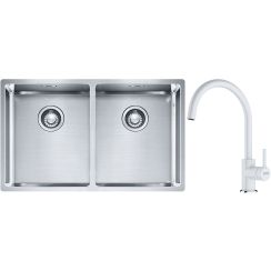 Súprava nerezový drez Franke Box 127.0370.188, kuchynská batéria Franke Lina 115.0626.024