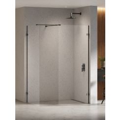 New Trendy Eventa Black Chrome sprchový kút walk-in 120x100 cm čierna lesklé/priehľadné sklo EXK-6347