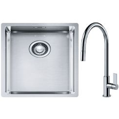 Súprava nerezový drez Franke Box 127.0453.653, kuchynská batéria Franke Ambient 115.0373.947, 112.0545.792