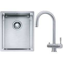 Súprava kuchynská batéria Franke Eos 120.0179.979, nerezový drez Franke Box 127.0453.653