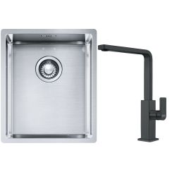 Súprava kuchynská batéria Franke Mythos 115.0550.441, nerezový drez Franke Box 127.0453.653