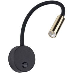 TK Lighting Lagos nástenná lampa 1x6 W čierna-zlatá 10039