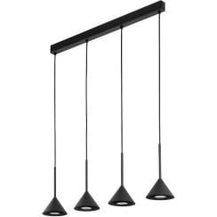 TK Lighting Cono závesné svietidlo 4x10 W čierna 10305