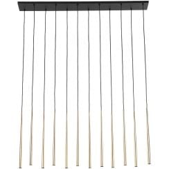 TK Lighting Piano závesné svietidlo x8 W čierna-zlatá 10119
