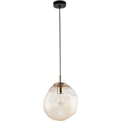 TK Lighting Sol závesné svietidlo 1x15 W čierna-jantárová 10083