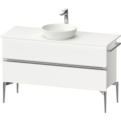 Duravit Sivida skrinka 124.5x47.5x54.8 cm závesná kúpeľňová skrinka pod umývadlo biela-chrómová SV4660010180000