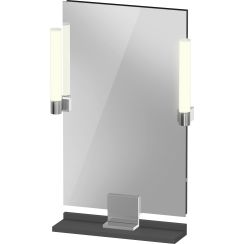 Duravit Sivida zrkadlo 45x65 cm odĺžnikový s osvetlením chrómová-grafitová SV7420010490000