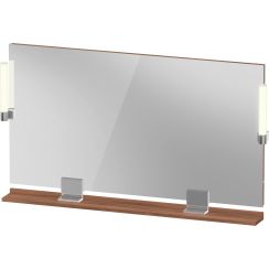 Duravit Sivida zrkadlo 125x65 cm odĺžnikový s osvetlením chrómová-dreva SV7424010790000