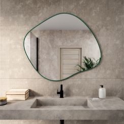 Baltica Design Tiny Border Stain III zrkadlo 80x70 cm zelená 5904107931937