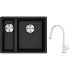 Súprava granitový drez Franke Maris 125.0687.269, kuchynská batéria Franke Lina 115.0626.081