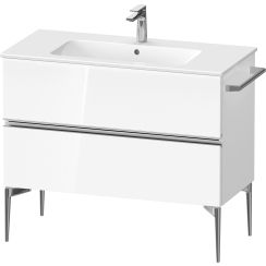 Duravit Sivida skrinka 101x47.7x59.1 cm závesná kúpeľňová skrinka pod umývadlo biela-chrómová SV4645010220000