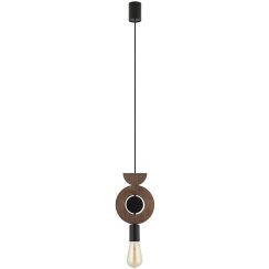 Nowodvorski Lighting Drops Wood závesné svietidlo 1x25 W čierna-drevená 11176
