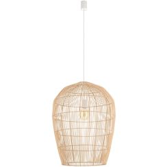 Nowodvorski Lighting Haiti závesné svietidlo 1x25 W biela-drevená 11165