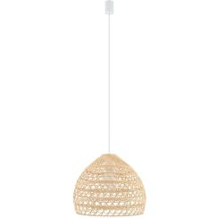 Nowodvorski Lighting Boho závesné svietidlo 1x25 W biela-drevená 11152