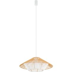 Nowodvorski Lighting Japandi závesné svietidlo 1x25 W biela-drevená 11156