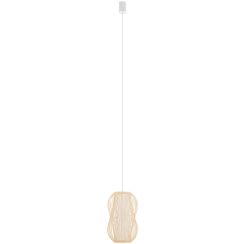Nowodvorski Lighting Puket závesné svietidlo 1x25 W biela-drevená 11162