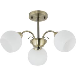 Candellux Nestor stropné svietidlo 3x40 W biela-patinová 33-34939