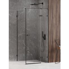 New Trendy Avexa Black sprchovací kút 120x80 cm štvorcová čierna matné/priehľadné sklo EXK-1599