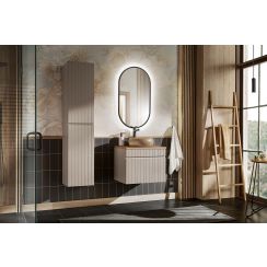 Súprava zrkadlo Comad Apollo LUSTRO APOLLO BLACK, skrinka Comad Iconic Cashmere ICONIC CASHMERE 80-01-D-2D, ICONIC CASHMERE 82-60-D-1S, UN-WIKI-MC, BLAT 89-60-A OAK COAST EVOKE