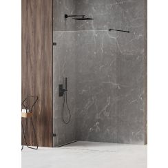 New Trendy Avexa Black XR stena sprchového kúta walk -in 110 cm čierna matný/sklo priehľadné EXK-6970