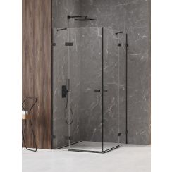 New Trendy Avexa Black XR sprchovací kút 110x100 cm štvorcová čierna matné/priehľadné sklo EXK-6922
