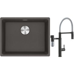 Súprava kuchynská batéria Franke Vital Semi-Pro 120.0621.313, granitový drez Franke Maris 125.0716.375