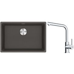 Súprava granitový drez Franke Maris 125.0716.376, kuchynská batéria Franke Lina 115.0693.230