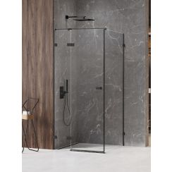 New Trendy Avexa Black XR sprchovací kút 90x80 cm štvorcová čierna matné/priehľadné sklo EXK-6856