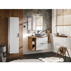 Súprava skrinka Comad Adel White ADELWHITE80-01-B-1D, skrinka Comad Adel White ADEL WHITE 82-60-B-2S, LUSTRO JULIET 80, UN-ANNA-MH1, ADEL OAK 89-80-B, XILO OAK 81-01-A, JULIET GOLD LAMPKA LED 30