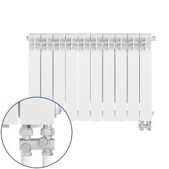 KFA Armatura G500F ohrievač do miestnosti 57.2x80.5 cm podłączenie dolné biela 789-102-44