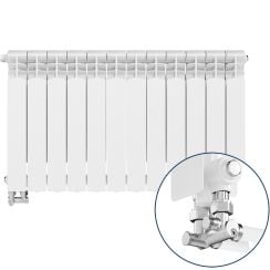 KFA Armatura G500F ohrievač do miestnosti 57.2x96.6 cm podłączenie dolné biela 789-123-44