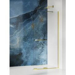 New Trendy Smart Light Gold stena sprchového kúta walk -in 140 cm zlatá lesklý/sklo priehľadné EXK-6733-WU