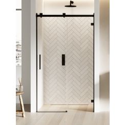 New Trendy Softi X Black sprchové dvere 130 cm posuvné čierna matná/priehľadné sklo EXK-5358