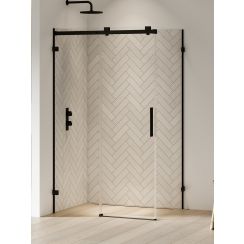 New Trendy Softi X Black sprchovací kút 140x90 cm štvorcová čierna matné/priehľadné sklo EXK-5417