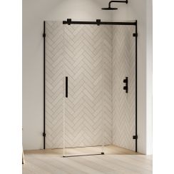 New Trendy Softi X Black sprchovací kút 120x100 cm štvorcová čierna matné/priehľadné sklo EXK-5400
