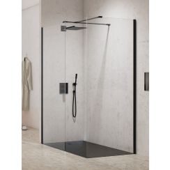 New Trendy New Modus Black sprchový kút walk-in 160x100 cm štvorcová čierna matné/priehľadné sklo EXK-5640