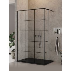 New Trendy New Modus Black stena sprchového kúta walk -in 120 cm čierna matný/sklo priehľadné EXK-5577