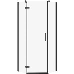 Cersanit City sprchovací kút 80x80 cm čierna matné/priehľadné sklo S584-078
