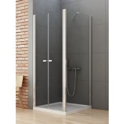 New Trendy New Soleo sprchovací kút 90x80 cm štvorcová chromová lesklé/priehľadné sklo D-0145A/D-0091B