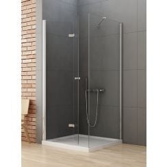 New Trendy New Soleo sprchovací kút 80x70 cm štvorcová chromová lesklé/priehľadné sklo D-0148A/D-0086B