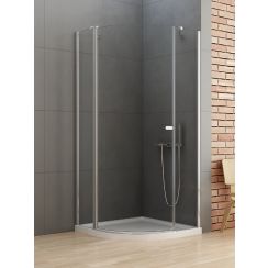 New Trendy New Soleo sprchovací kút 100x100 cm polkruhová chromová lesklé/priehľadné sklo K-0417