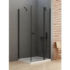 New Trendy New Soleo Black sprchovací kút 120x80 cm štvorcová čierna matné/priehľadné sklo K-0550